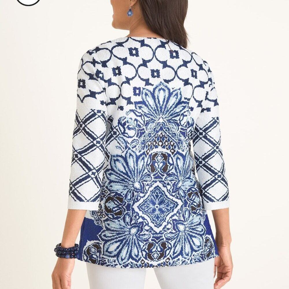 NWT sz 1 (8/10) Chico’s Travelers Collection Moroccan Crushed Jacket
